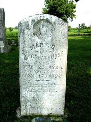 Mary S. Arnold Greathouse tombstone